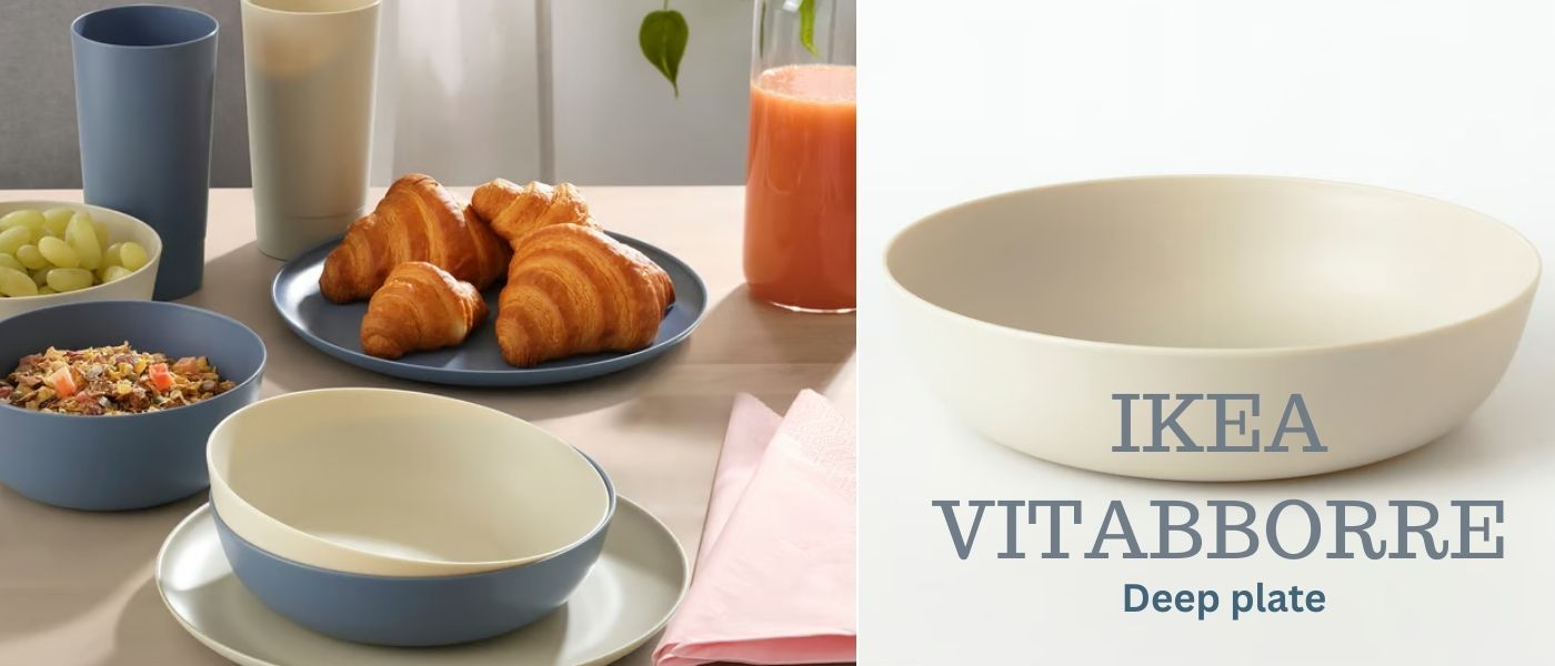 بشقاب خورشت خوری ایکیا مدل IKEA VITABBORRE